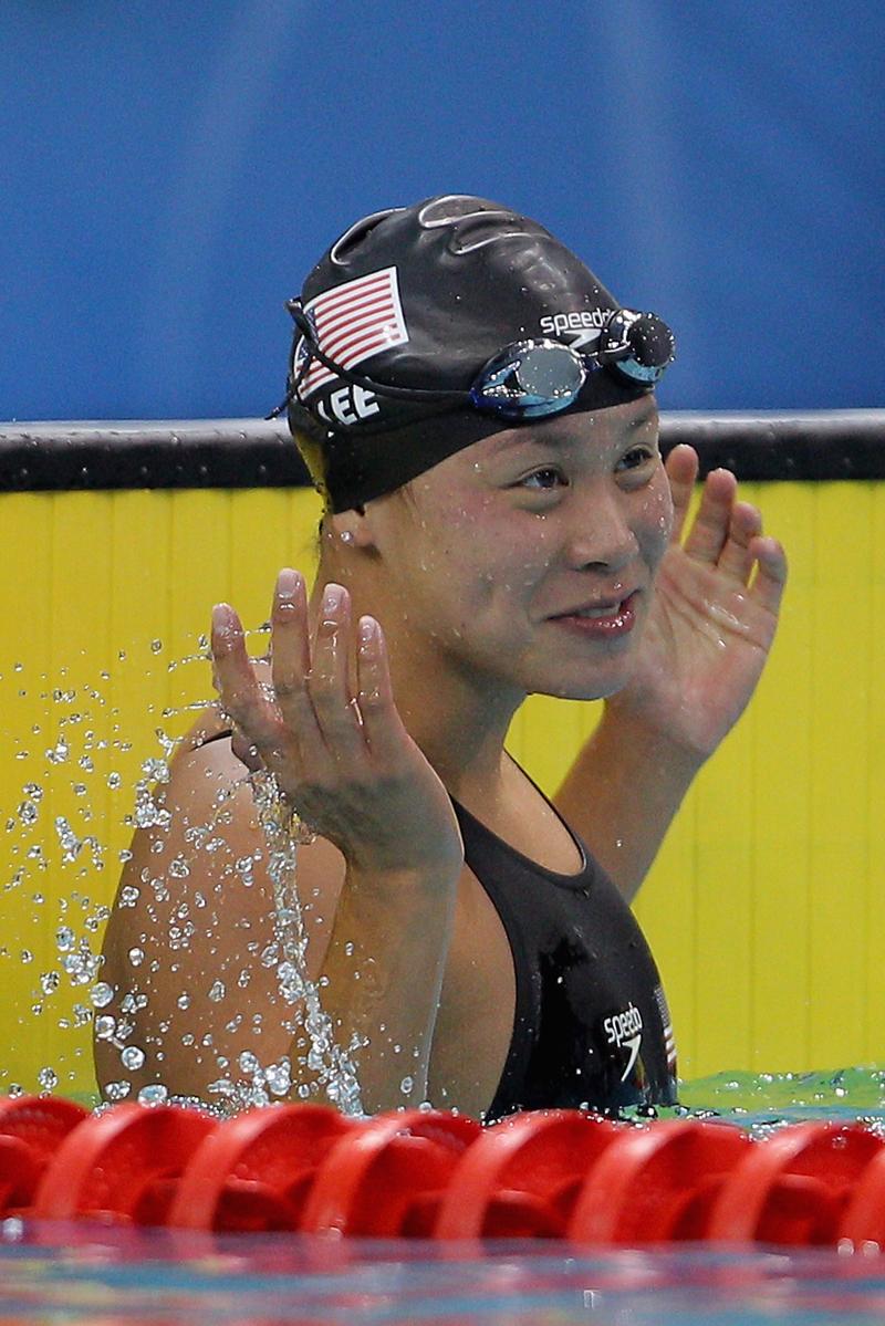 Felicia Lee after Women's 50m Butterfly Final during the 26th Summer Universiade in Shenzhen, China in August, 2011